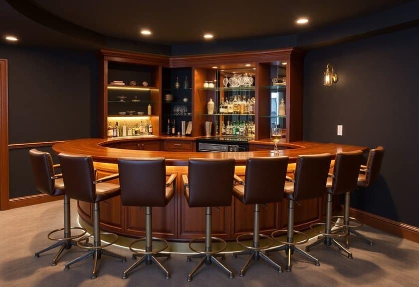 seating at bar counter